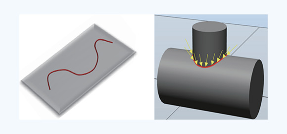 圖：焊縫軌跡預測及機器人位姿規劃 